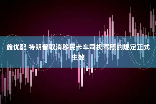 鑫优配 特朗普取消移民卡车司机驾照的规定正式生效